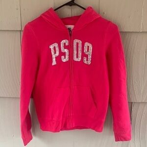𝅺aeropostale pink zip up hoodie with sequins